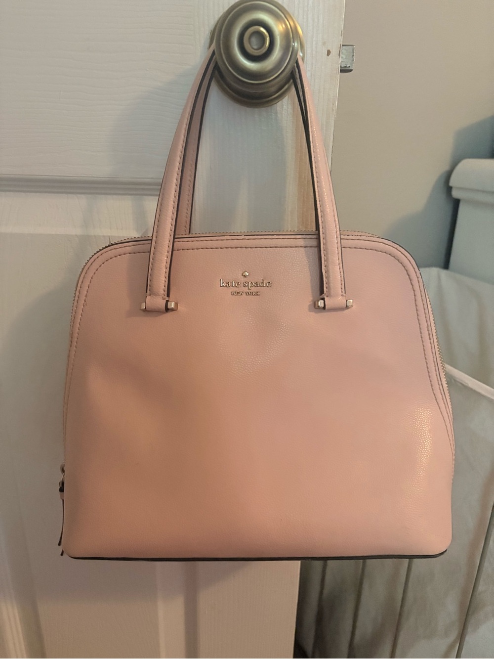 kate spade pale pink leather satchel